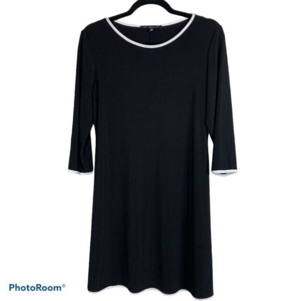 B&W 60's Mod Mini Dress